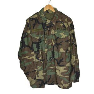 U.S. Army M-65 Field Coat Woodland Camo Jacket Small Long Golden Mfg Co Airborne